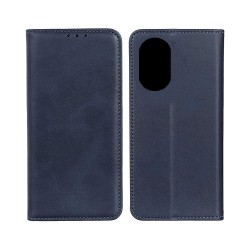 Leather Flip Cover with Internal Pocket For Oppo A38 Blue Leather Flip Cover with Internal Pocket For Oppo A38 Blue
